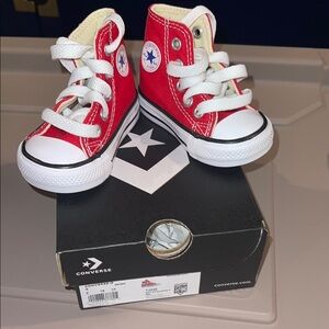 Converse Kids Red Canvas High-Tops